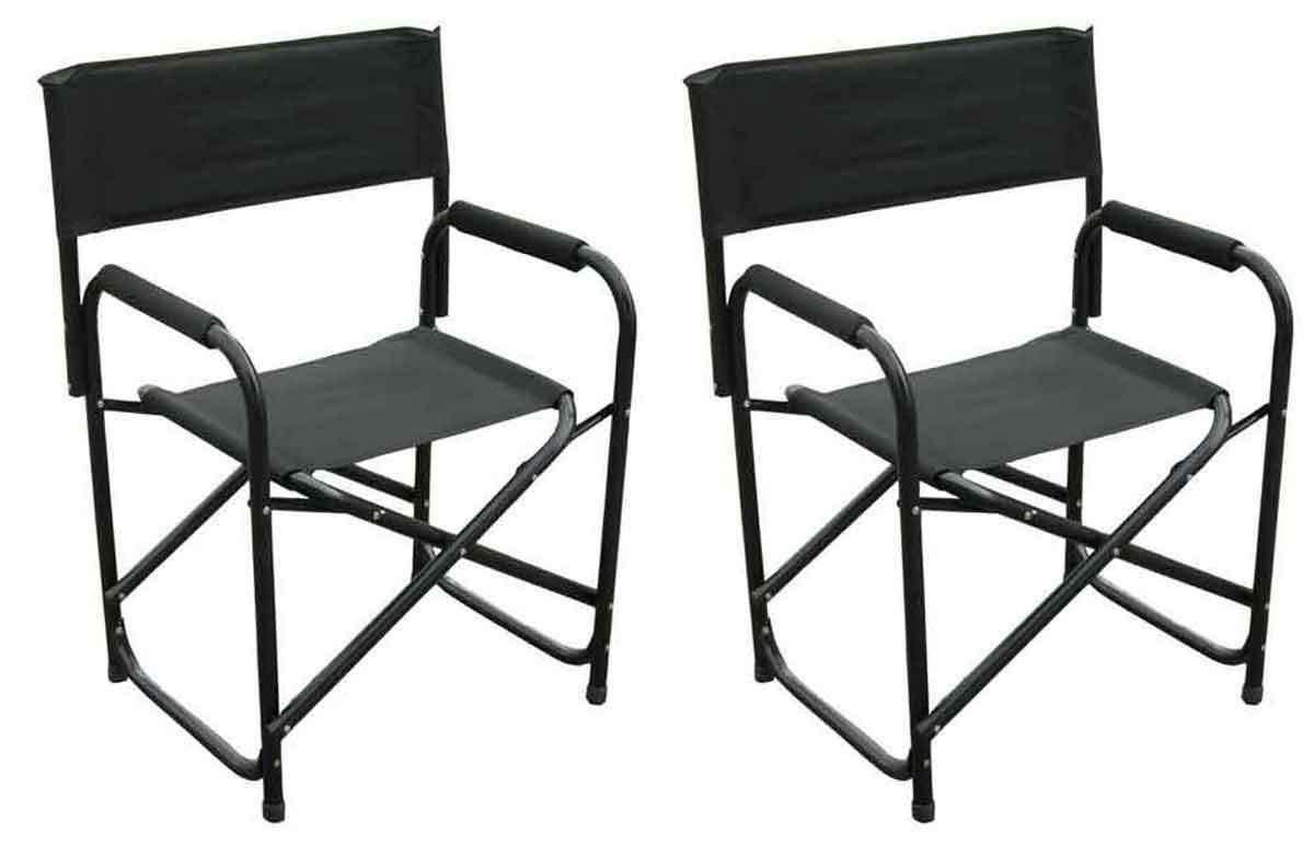 Tall Directors Chairs Black Aluminum Folding Chair Outdoor I